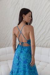 Rosé Horizon Maxikleid Blau
