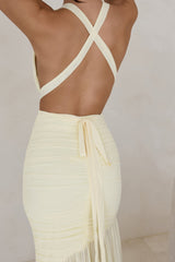 Ocean Winds Neckholder-Maxikleid Gelb