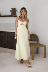Sonnenblumen-Traum Maxikleid Gelb