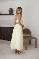 Sonnenblumen-Traum Maxikleid Gelb
