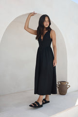 Maxikleid Chasing Daylight Schwarz