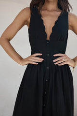 Maxikleid Chasing Daylight Schwarz