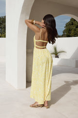 Gelato-Ständer Maxikleid Gelb