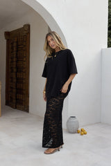 Lover Of The Moon Maxi-Spitzenrock Schwarz