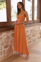 Maxikleid „Endless Travels“ in Orange