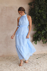 Kiss Me Maxi-Kleid Blau
