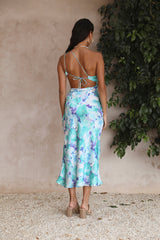Perfekt sitzendes Maxikleid Blau