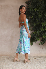 Perfekt sitzendes Maxikleid Blau
