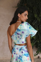 Serenity Crop Top Blau