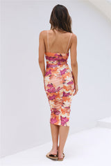 See Your Smile Midikleid Orange