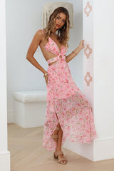 Maxikleid Changing Seasons Rosa