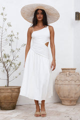 Süßestes Lächeln Maxikleid Weiß