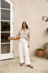 LEE High Baggy Jean Bio Weiß