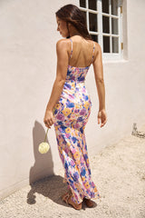 Satin-Maxikleid „On Your Wishlist“ Mehrfarbig