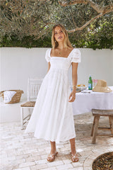 Geißblatt-Paradies Maxikleid Weiß