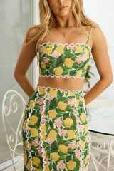 Capri Calling Crop Top Gelb
