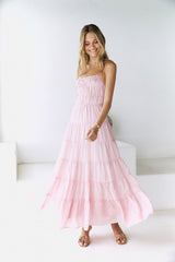 Renaissance Kunst Maxikleid Rosa