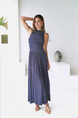 Nalla Maxikleid Marineblau