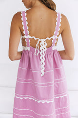 Sommer-Soirée-Midikleid Pink