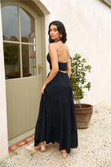 Fancy Evenings Neckholder-Top Schwarz