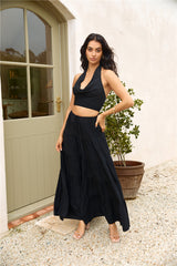 Fancy Evenings Neckholder-Top Schwarz
