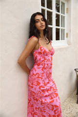Mallorca Erinnerungen Maxikleid Pink