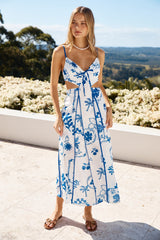 Maxikleid "Open Doors" Blau