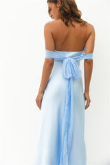 Cleo Cove Trägerloses Maxikleid Blau