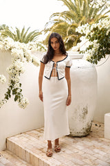 Soft Heart Crop Top Weiß
