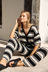 Airport-Modell Strickhose Schwarz