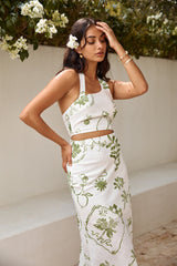 Over The Hedges Halter-Crop-Top Grün