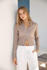 Chai Latte Strickoberteil Braun