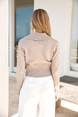 Chai Latte Strickoberteil Braun