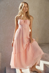 Vacay Breeze Maxikleid Rosa