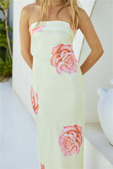 Summer Love trägerloses Maxikleid Gelb