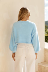 Cloud Nine Flauschiger Cardigan Blau