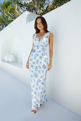 Maxikleid Rosewood Meadow Blau