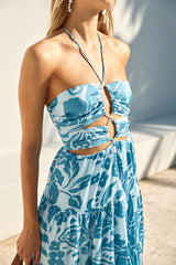 FORTUNATE ONE Aquamarine Maxikleid Blau