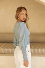 Brush Of Luck Langarmshirt Blau