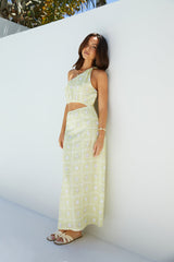 Golden Tides Midikleid Gelb