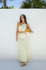 Golden Tides Midikleid Gelb