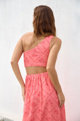 Another Round One-Shoulder-Crop-Top Rot