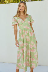 Maxikleid "Blütezeit" Grün