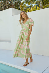 Maxikleid "Blütezeit" Grün