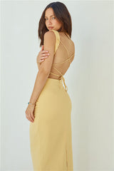 Sommerlied Maxikleid Gelb