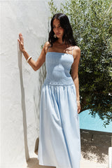 Gesegnetes Schicksal Maxikleid Blau