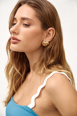 18 Karat vergoldete Fave Places Ohrringe Gold