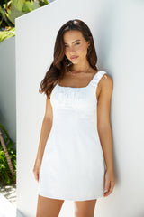 Kurzes, süßes Minikleid Weiß