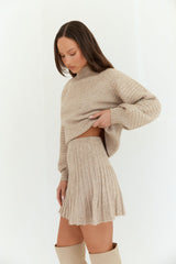 Saisonales Strickpullover Kamel