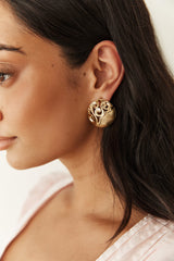 18K vergoldete Athena Ohrringe Gold